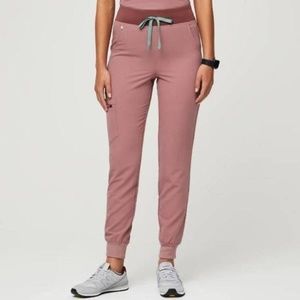 Figs High Waisted Zamora™ Jogger Scrub Pants 2.0 Mineral Mauve, NWT